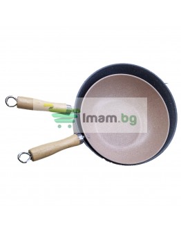 Уок тиган 28 см. дървена дръжка